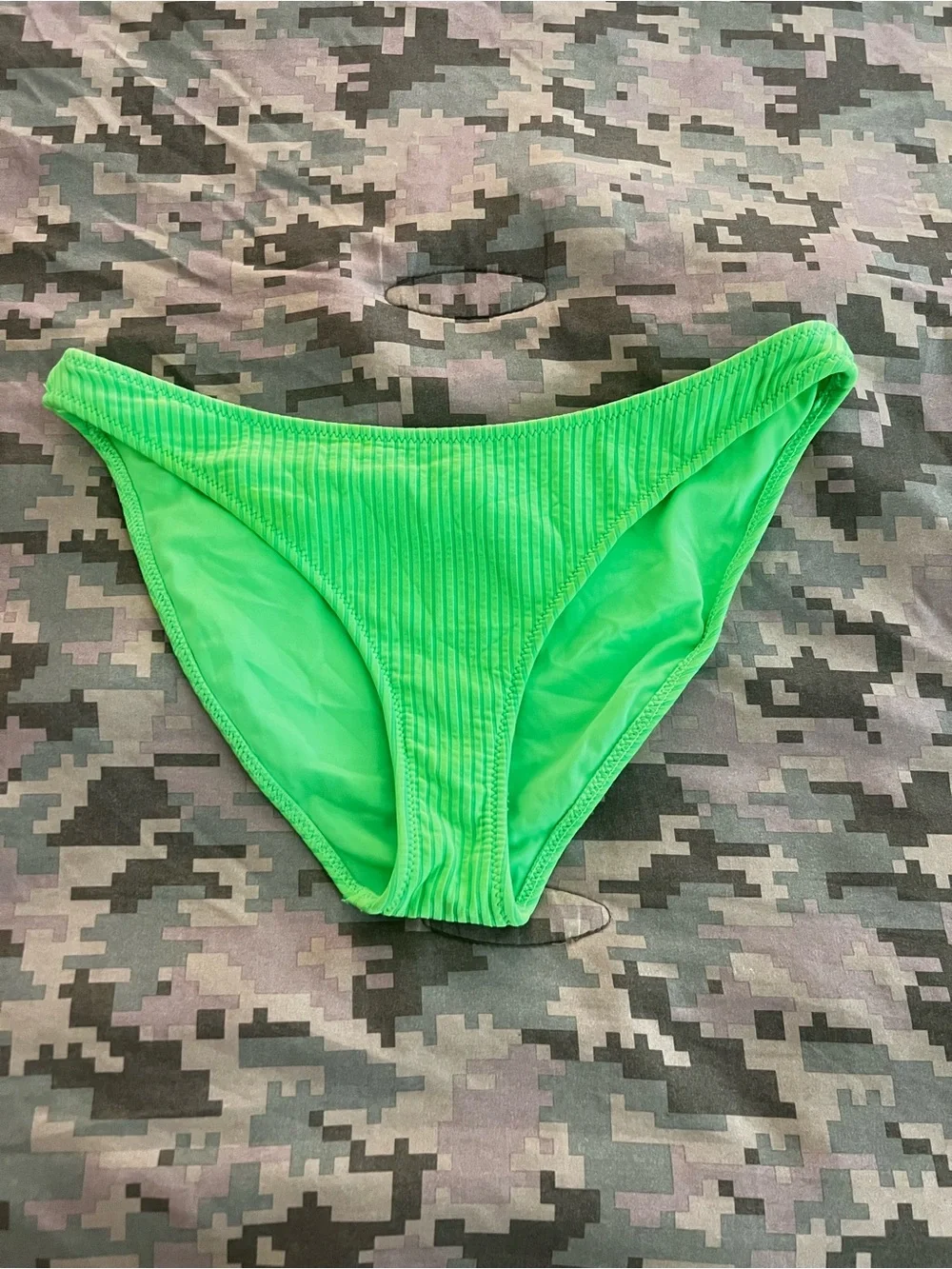 Triangl Bright Green Ribbed Bikini Bottom